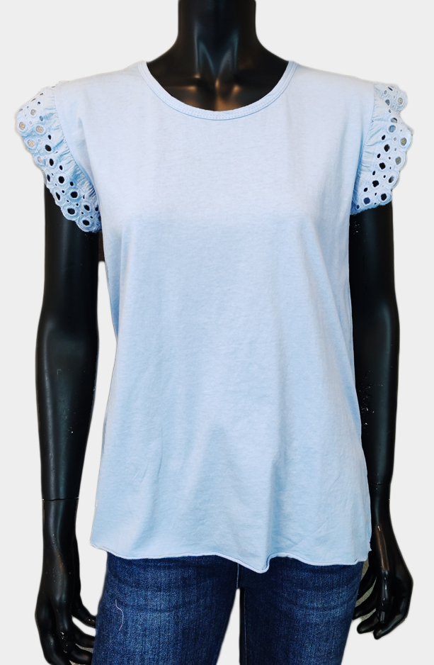 Polera Manguita Broderie - Imagen 5