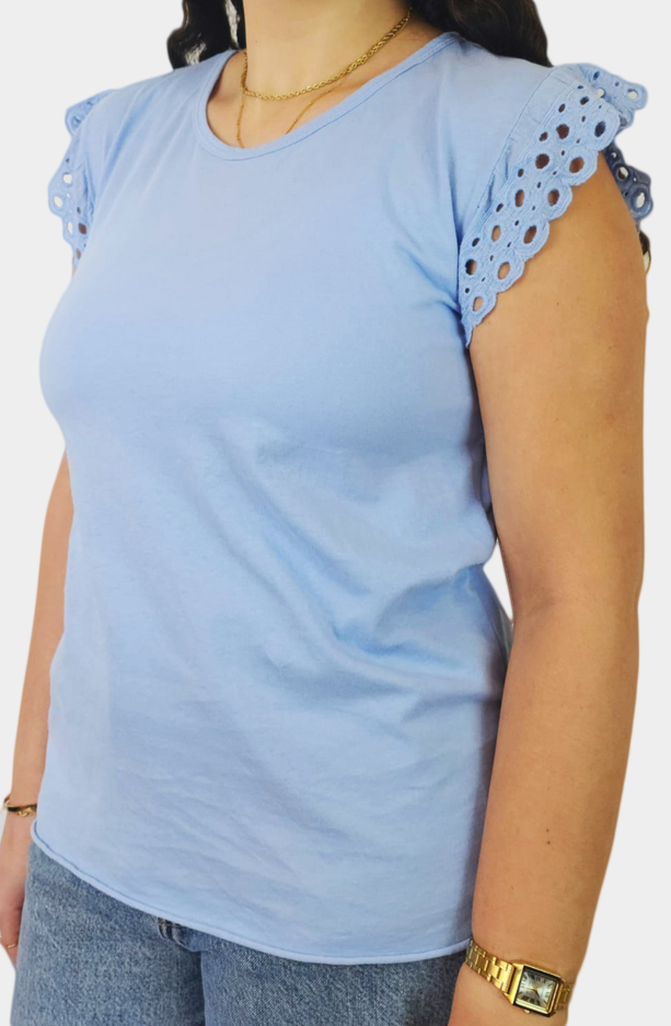 Polera Manguita Broderie