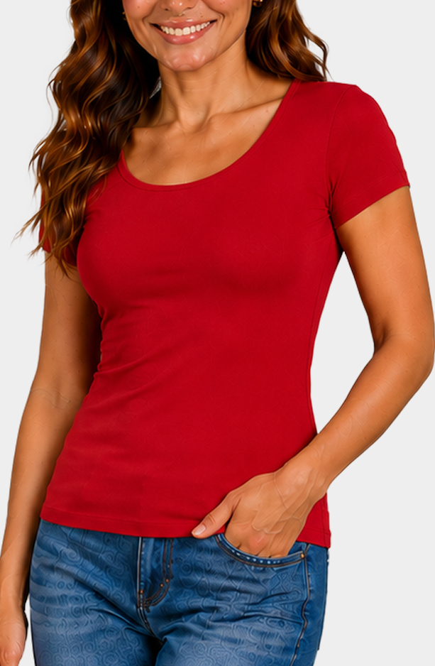 Polera Doble Manga Corta Colores