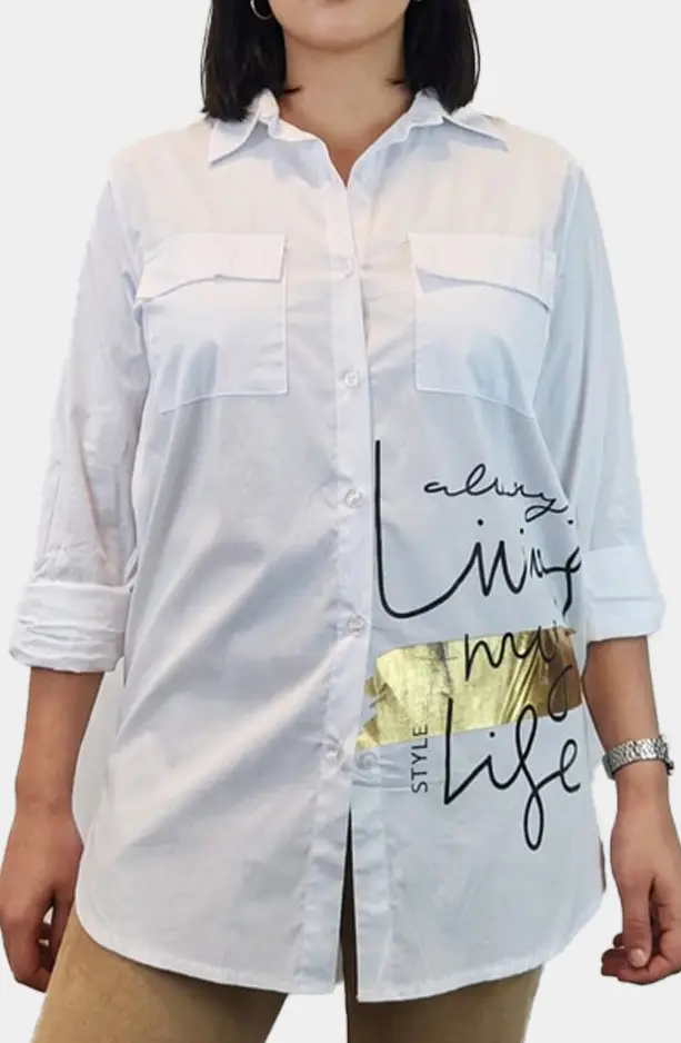 Blusa Bolsillo Foil