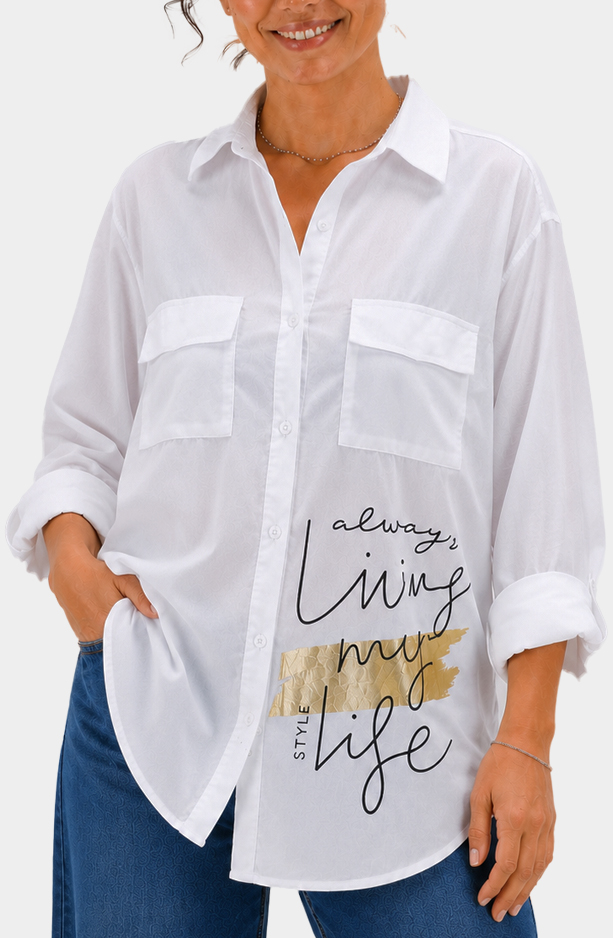 Blusa Bolsillo Foil