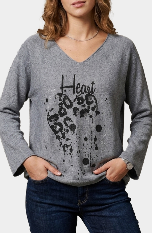 Sweater Heart Cuello V